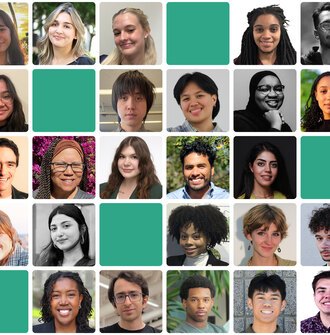 headshot grid of scholarship winners